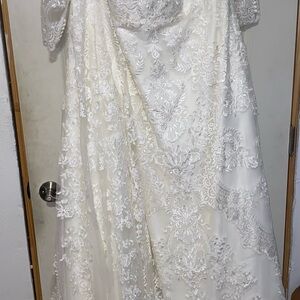 Elegant White Lace Gown